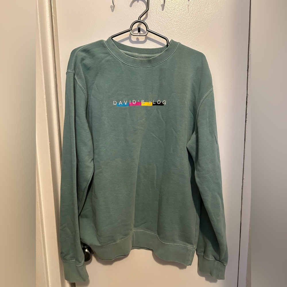 David’s Vlog Crewneck Teal